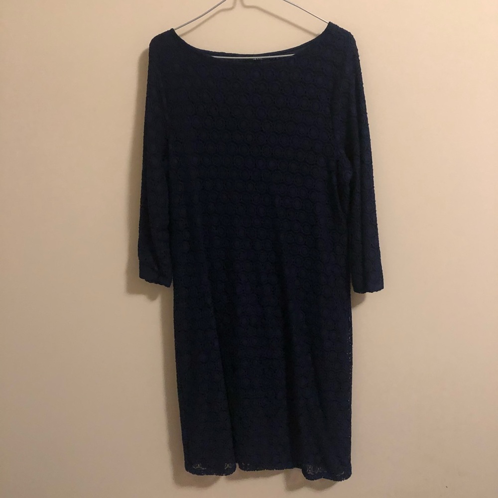 Long sleeve Navy Blue Dress